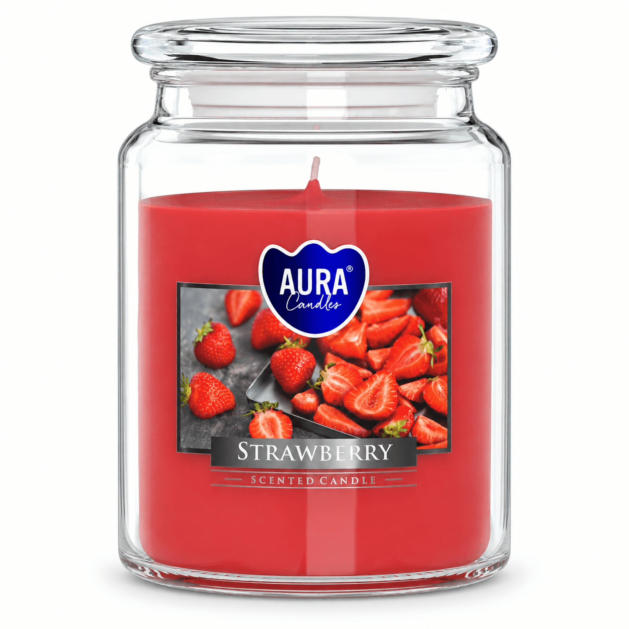 Bispol Aura Strawberry – vonná svíčka ve skle 500 g