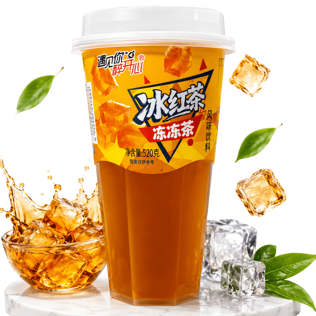 Refreshing Iced Black Tea Jelly Drink 520ml