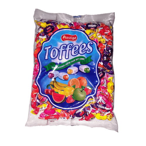 Prestige Toffees 1kg – Měkké ovocné bonbóny s náplní v praktickém balení