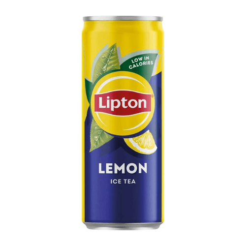 Lipton Ledový čaj černý citron méně cukru 330ml plech