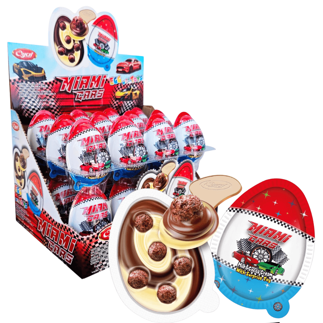 Miami Cars Plastic Eggs with Toys 15g