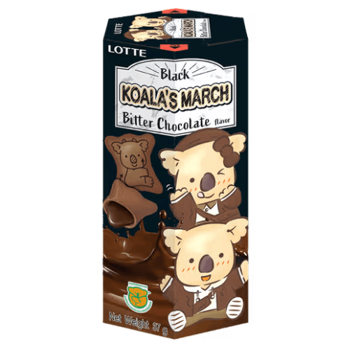 Lotte Koala's March Black Bitter Chocolate Biscuits 37 g