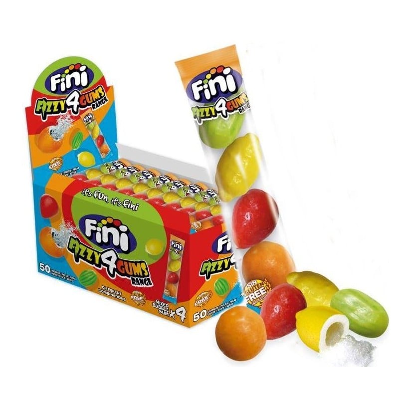 Fini Fruit Salad 50x4 Fizzy Bubble Gum 20g