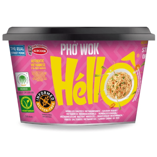 Acecook Hello Pho Wok hovězí instatní polévka 76g
