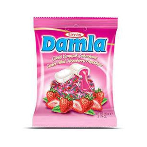 Tayas Damla měkké bonbóny s jahodovou příchutí 90g