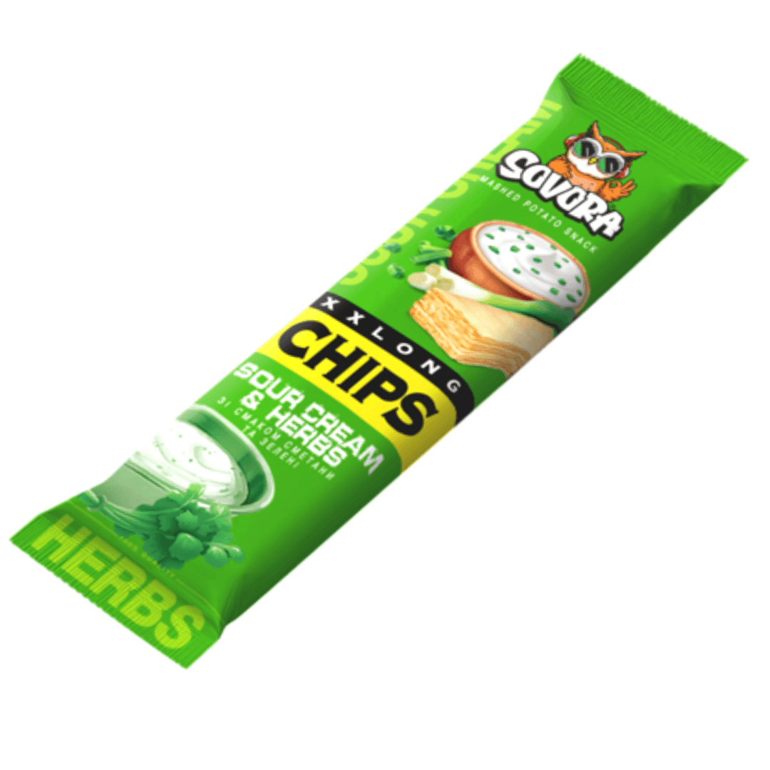 Sovora XXLong Chips Sour Cream Herb 70g